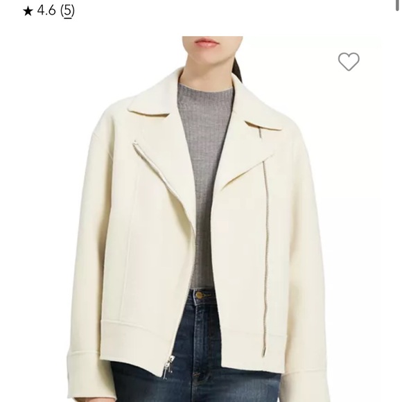 Theory Oversized Wool-Cashmere Moto Jacket - Picture 1 of 5